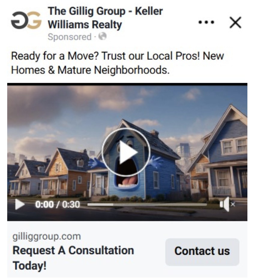 The Gillig Group sponsored Facebook video ad: Ready for a Move? Trust our Local Pros