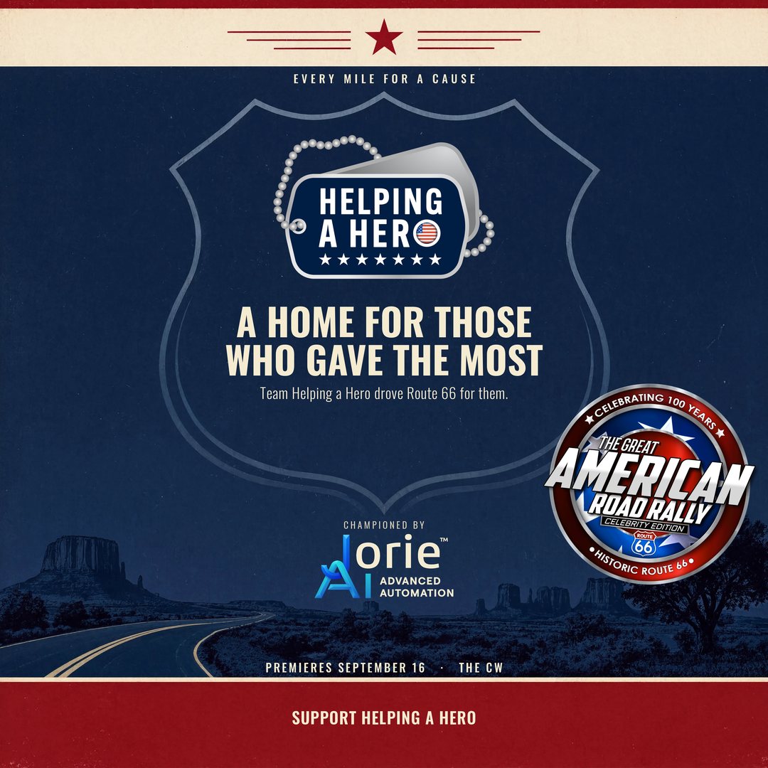 Great American Road Rally cause post: A Home for Those Who Gave the Most, Team Helping a Hero drove Route 66